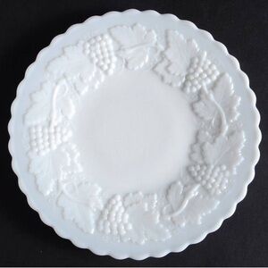 Vintage Imperial Milk Glass plates set of 4